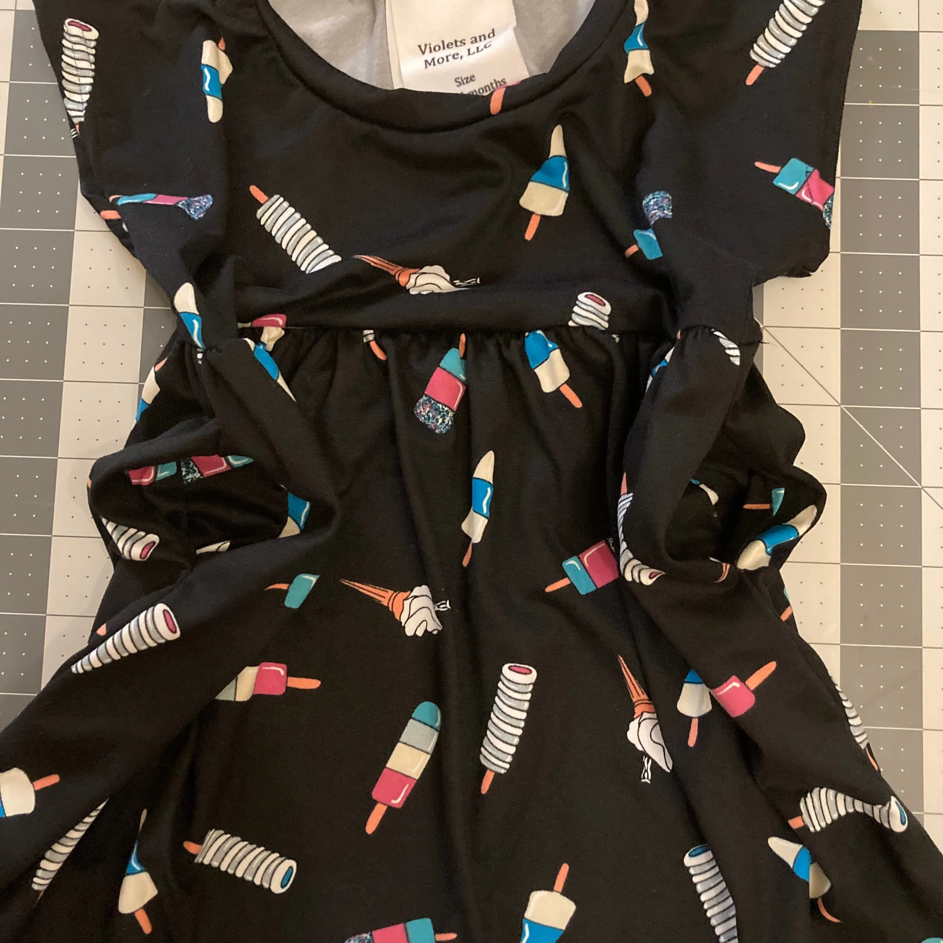 18-24 months Summer Treats on Black Dress
