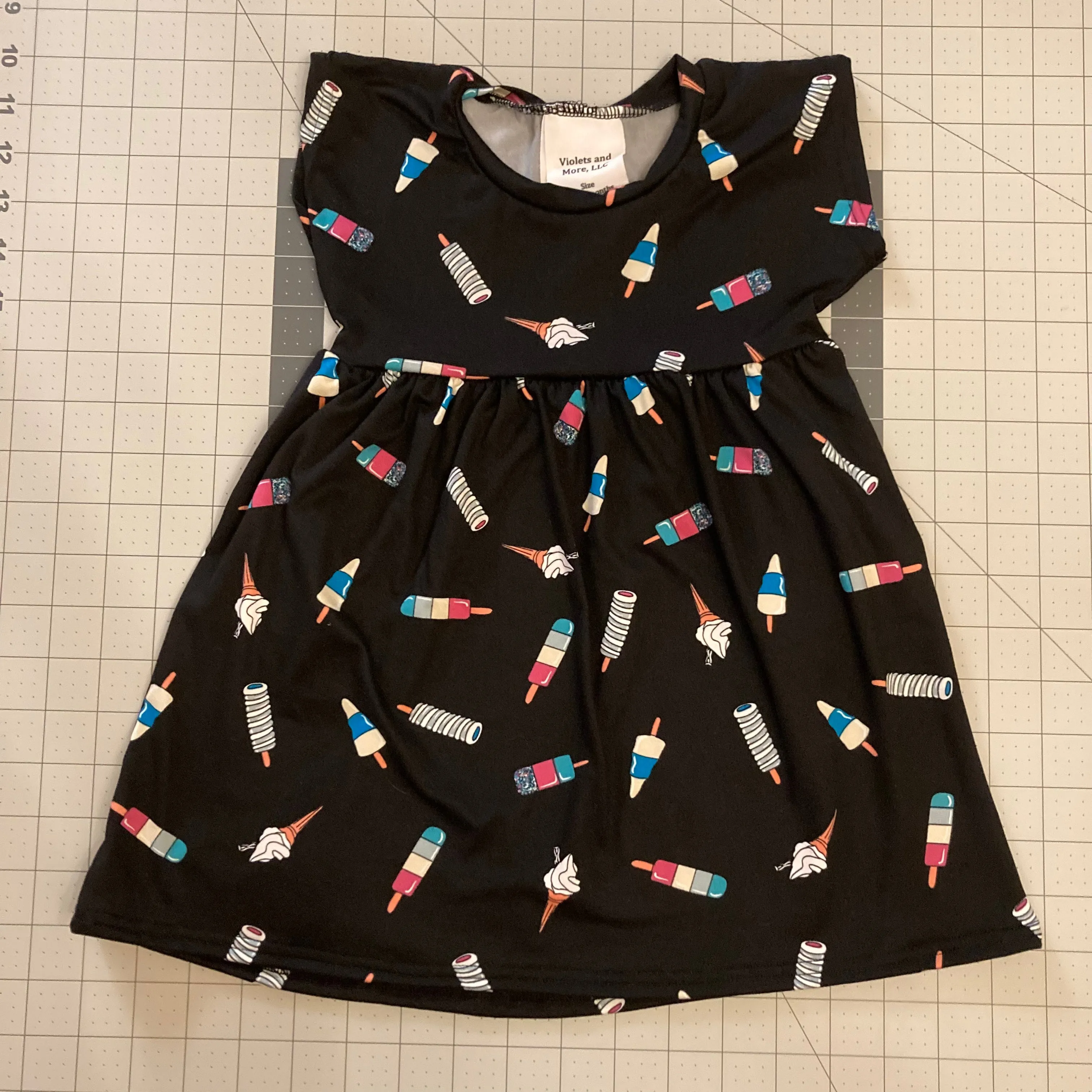 18-24 months Summer Treats on Black Dress