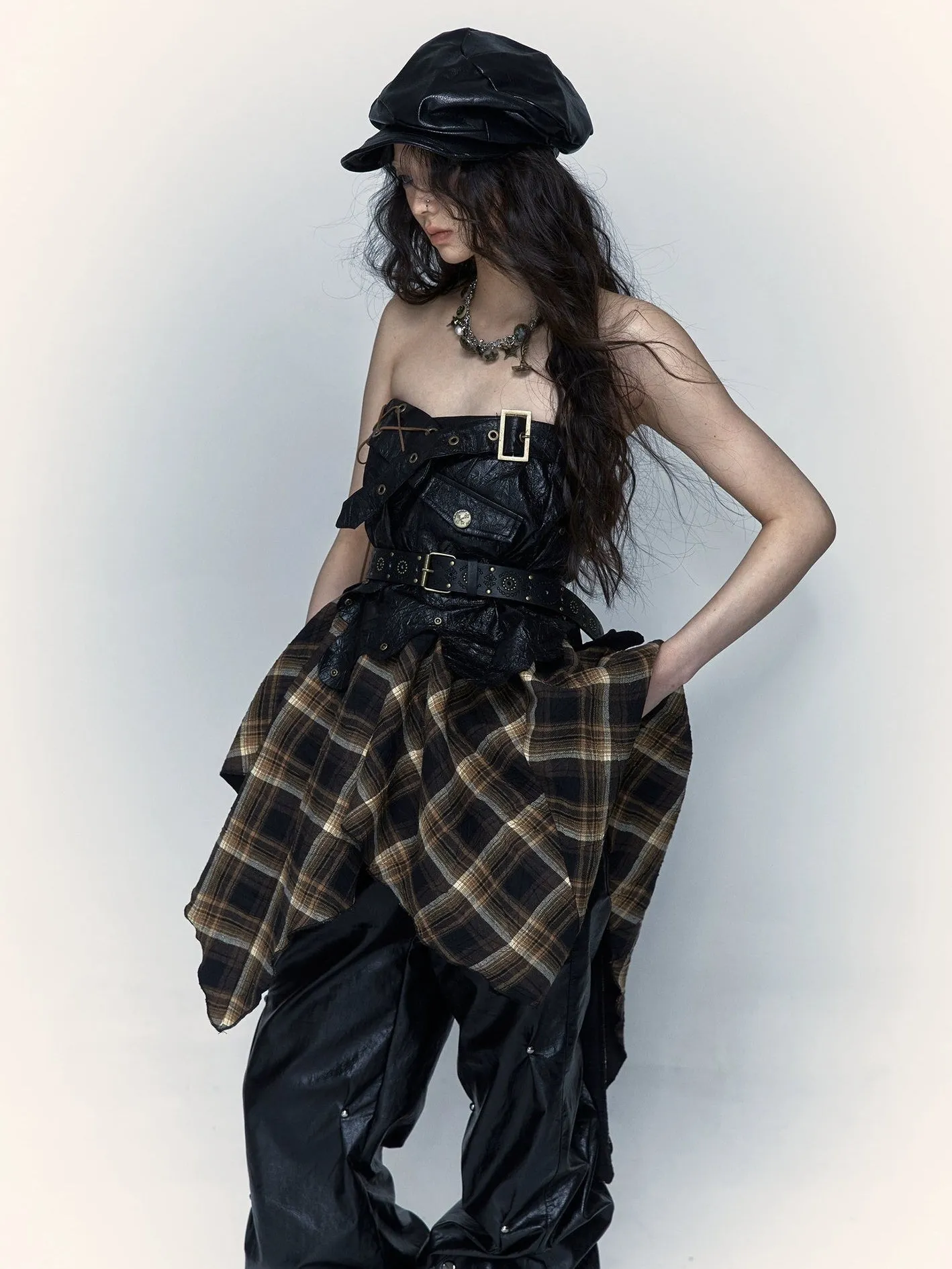 2Way Punk Patchwork Dress & Skirt