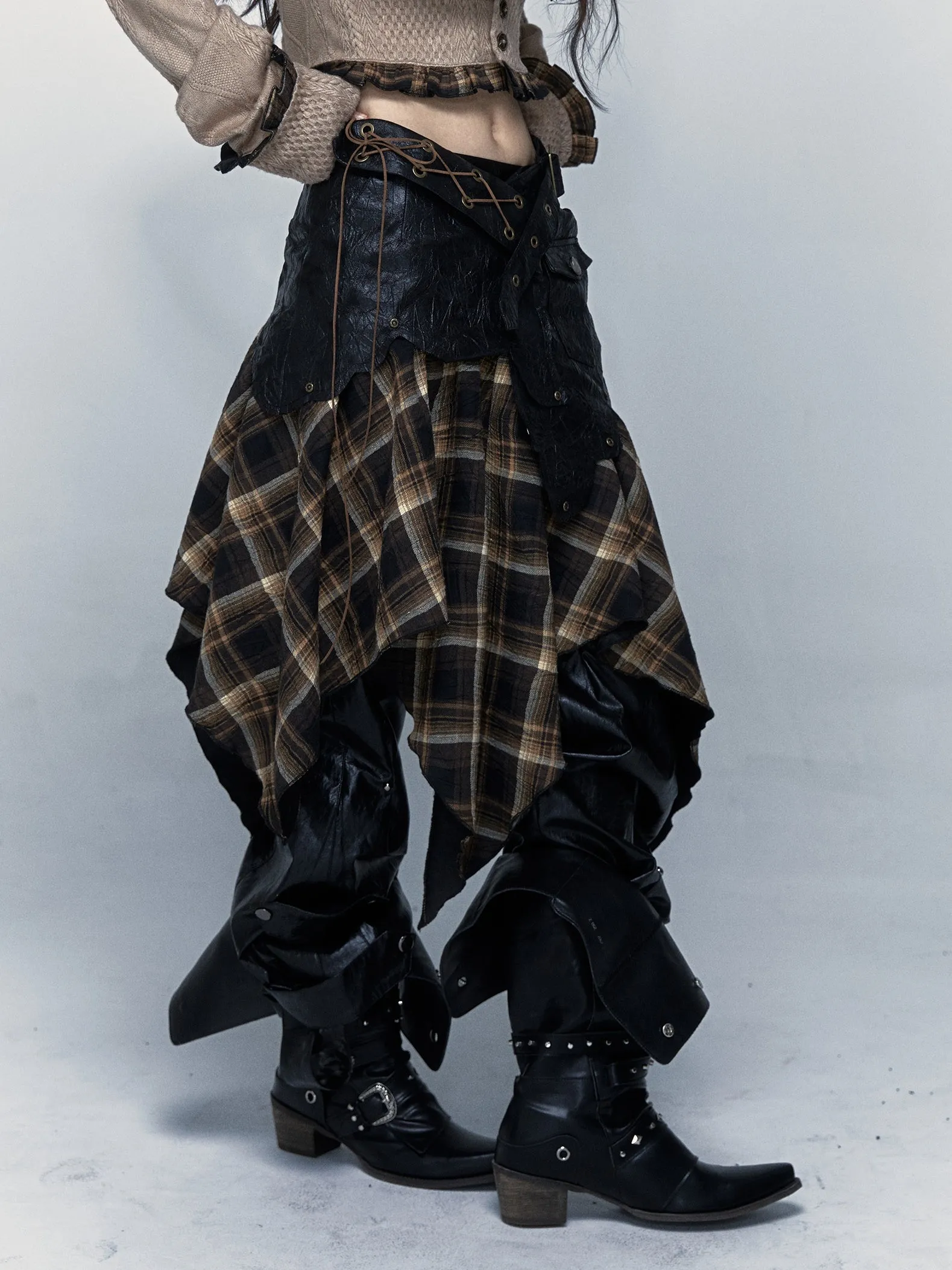 2Way Punk Patchwork Dress & Skirt