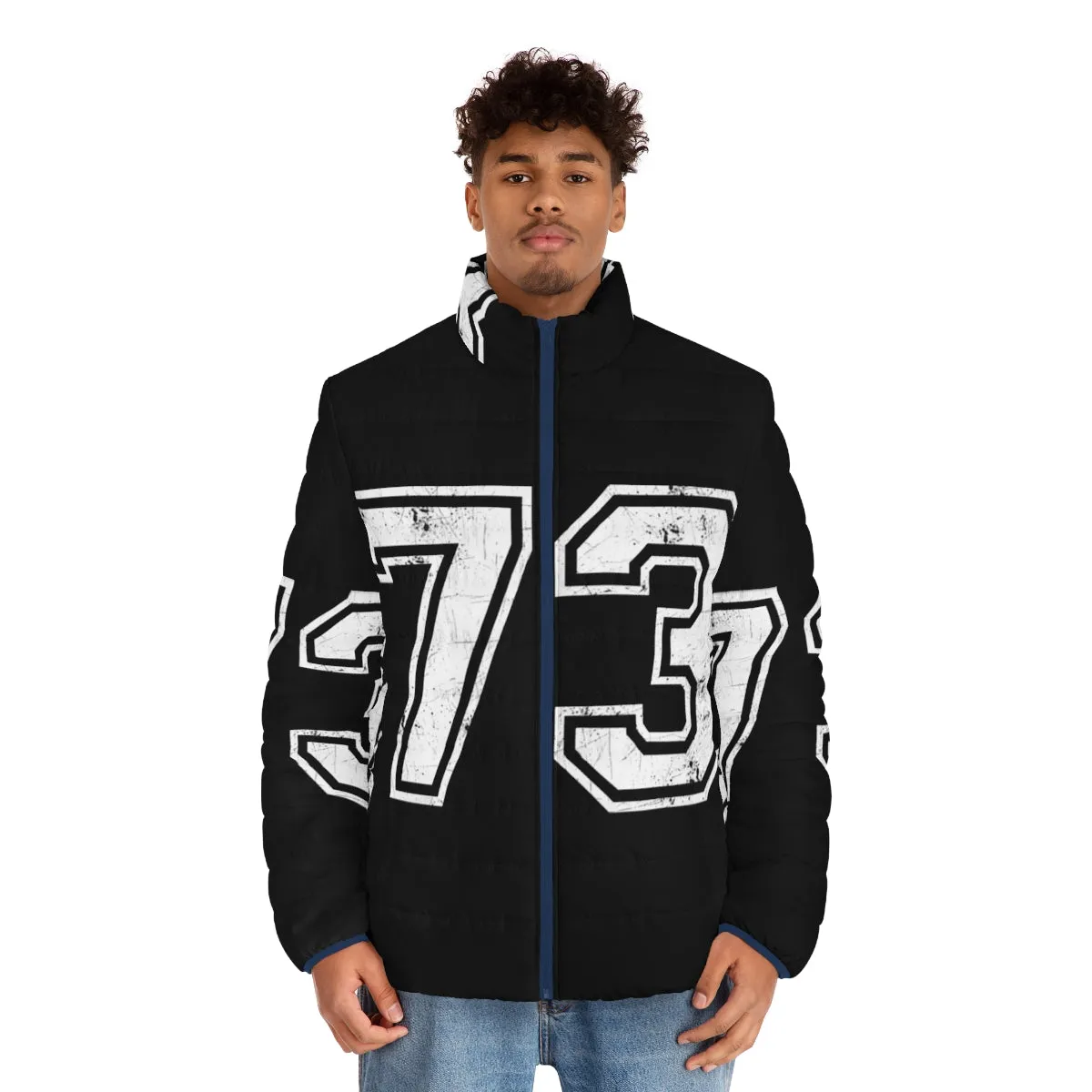 73 Jersey Sports Puffer Jacket - Number 73 Athletic Jacket