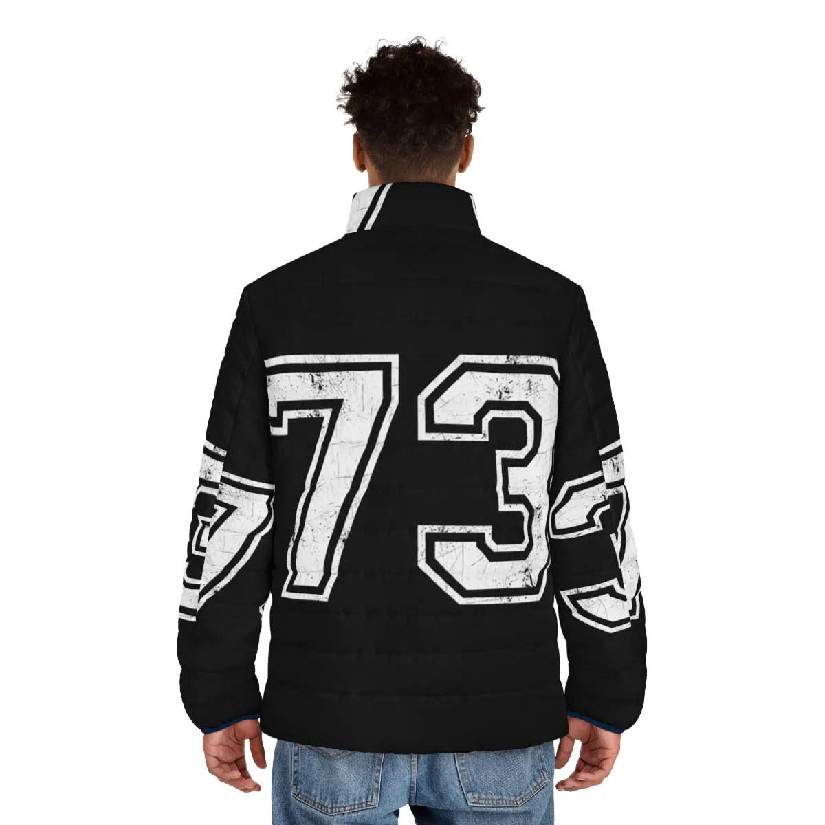73 Jersey Sports Puffer Jacket - Number 73 Athletic Jacket