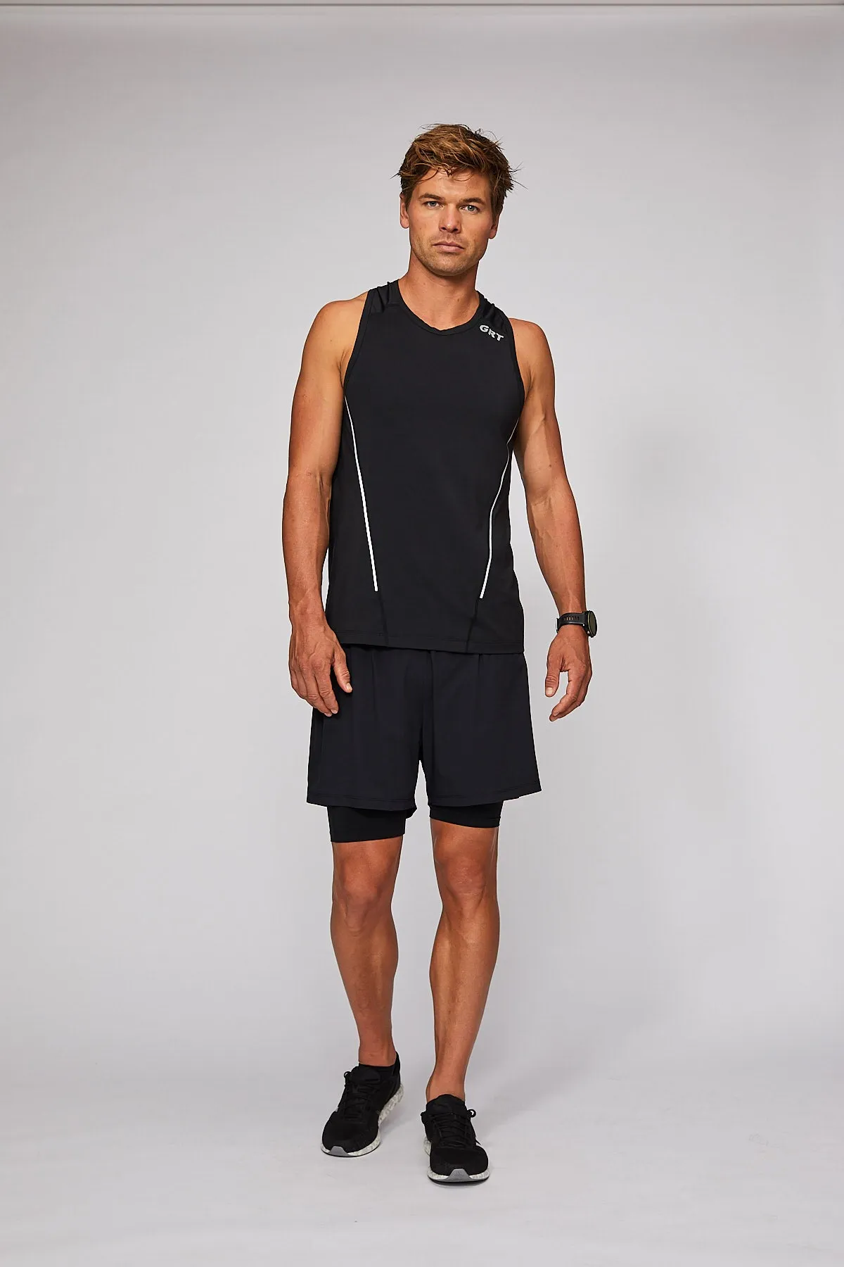 Active Quick Drying and Flexible Performance Run Singlet for Men
