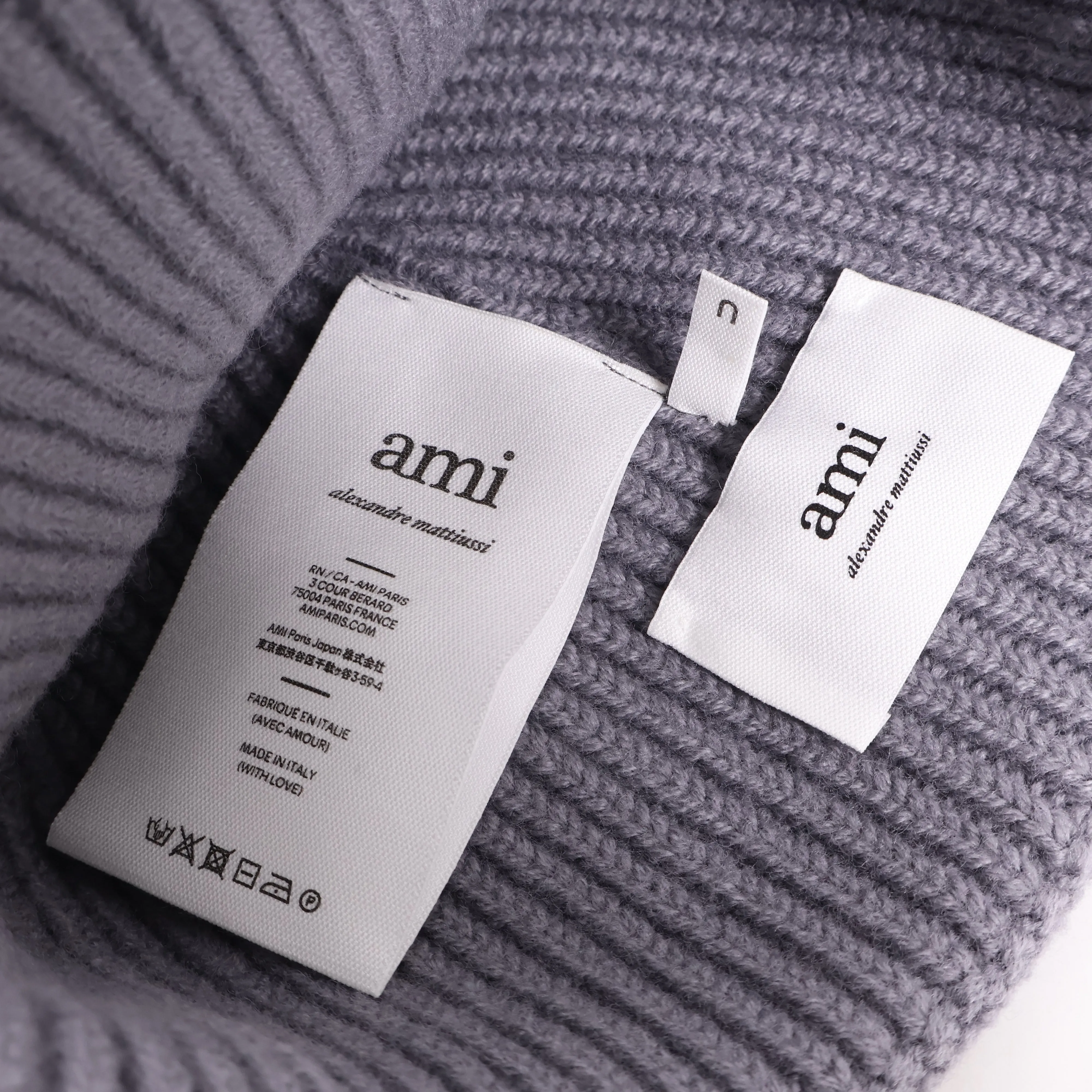 Ami Beanie Wool Grey