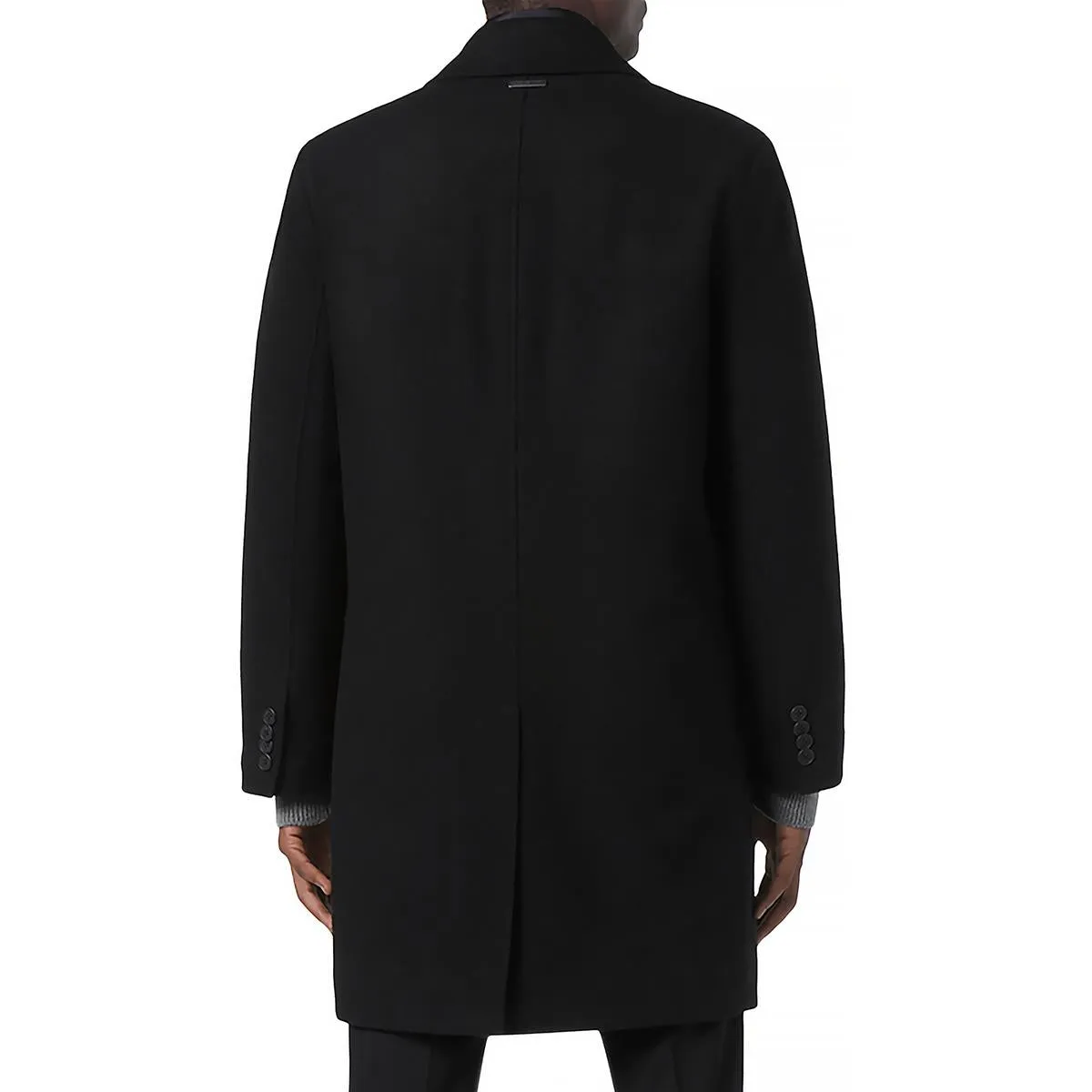 Andrew Marc Mens Double Breasted Layered Overcoat