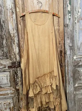 Artsy Uneven Ruffle Dress