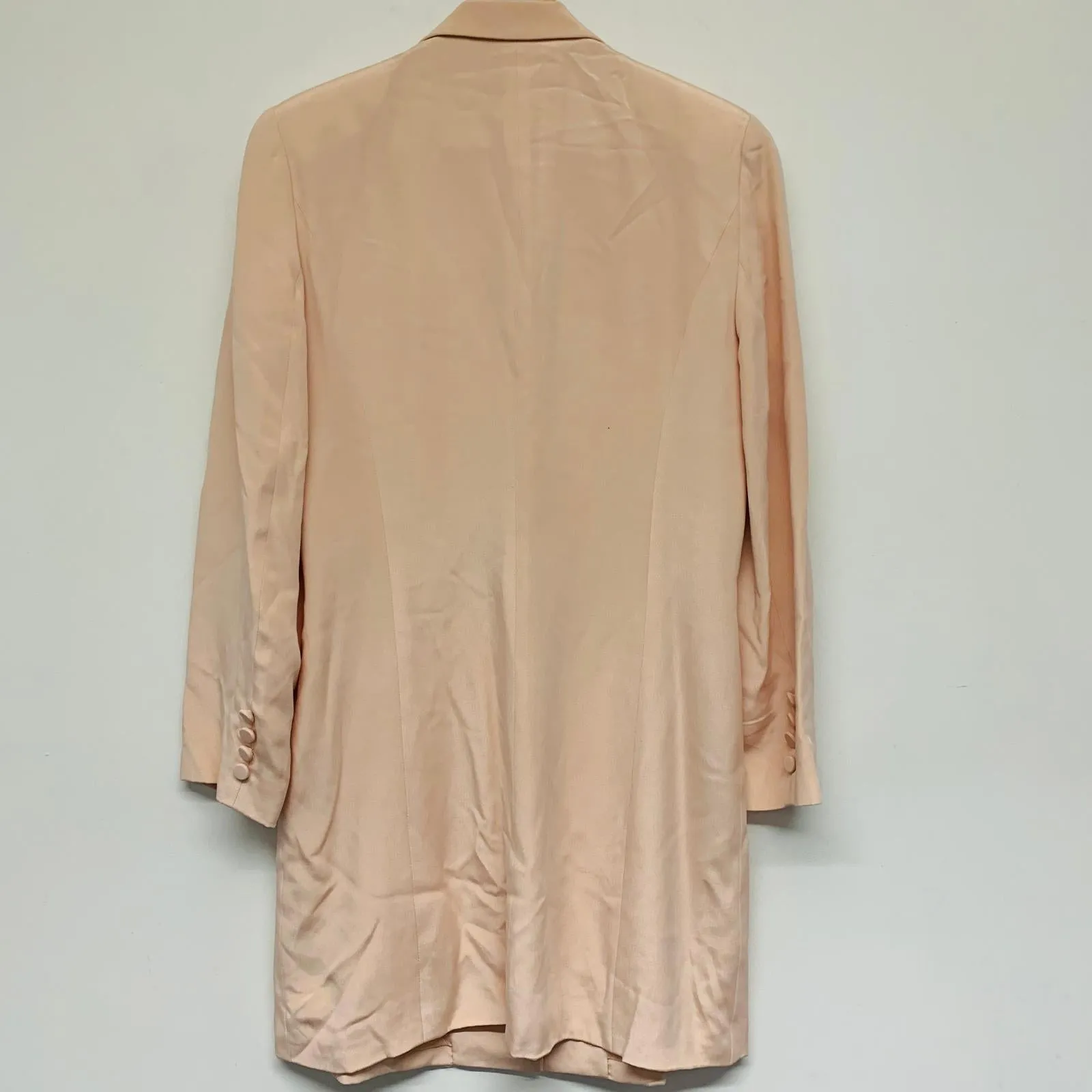 AUGUST SILK COLLECTION Pink Ladies Long Sleeve Collared Overcoat Jacket UK 12