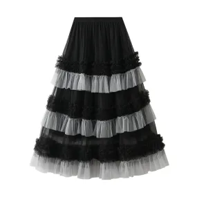 Autumn Winter Tiered Skirt