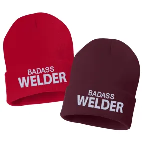 Badass Welder Embroidered Cuffed Beanie Hat