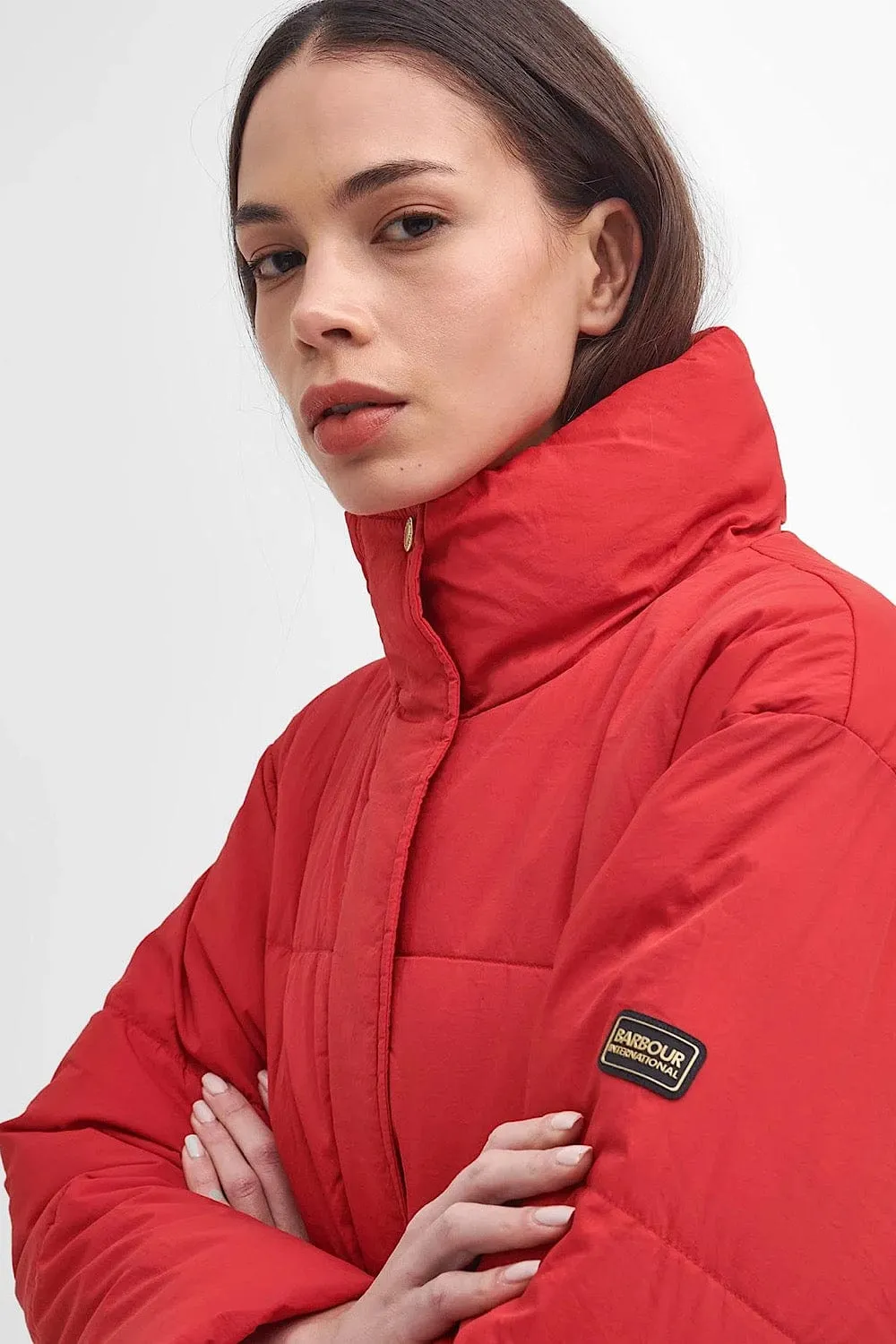 Barbour International Cindy Puffer Μπουφάν Κόκκινο LQU1779RE51