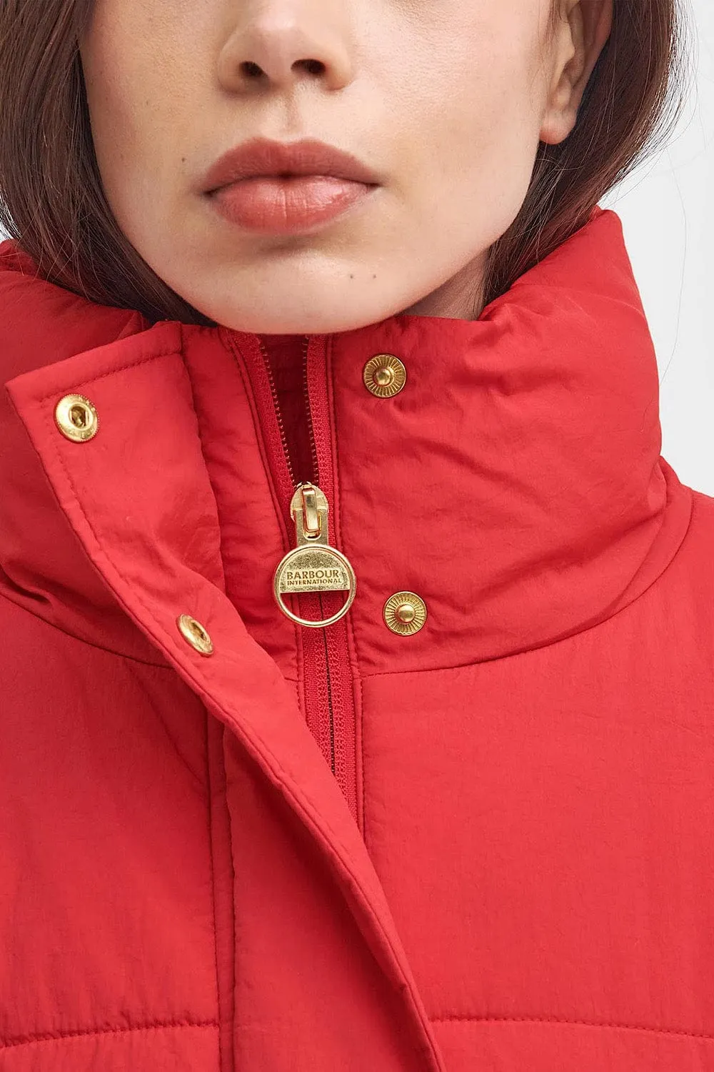 Barbour International Cindy Puffer Μπουφάν Κόκκινο LQU1779RE51
