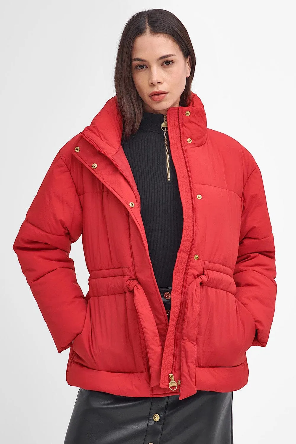 Barbour International Cindy Puffer Μπουφάν Κόκκινο LQU1779RE51