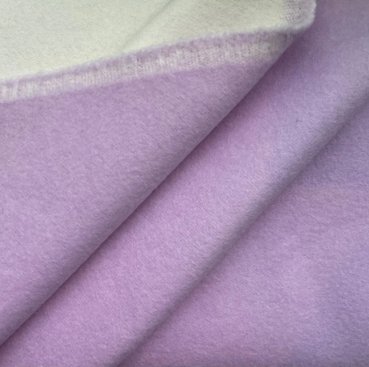 Biella Lilac Dream & White Reversible Double-Faced Cashmere Coating (Made in Italy)