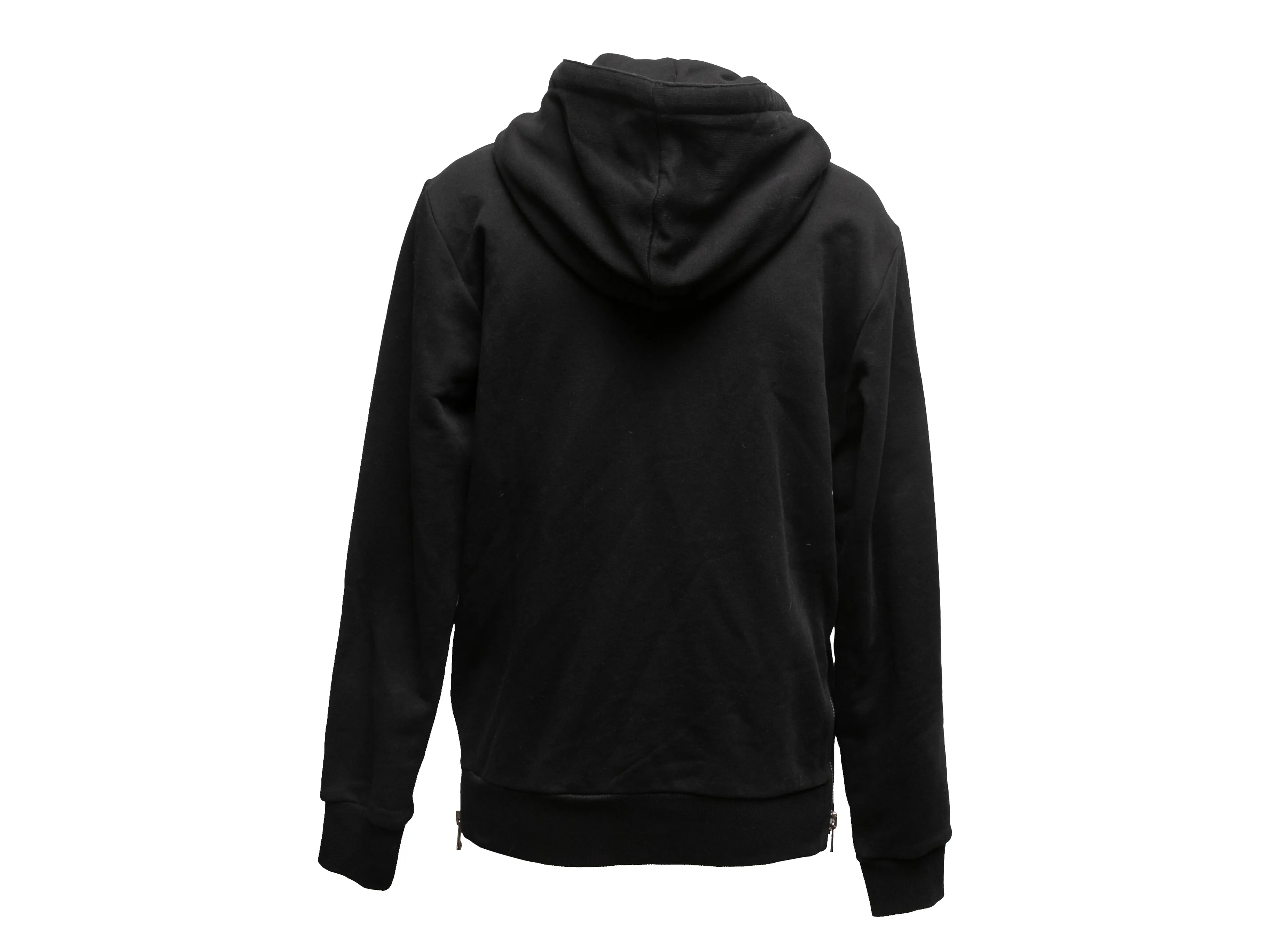 Black Balmain Zip Hoodie Size US S