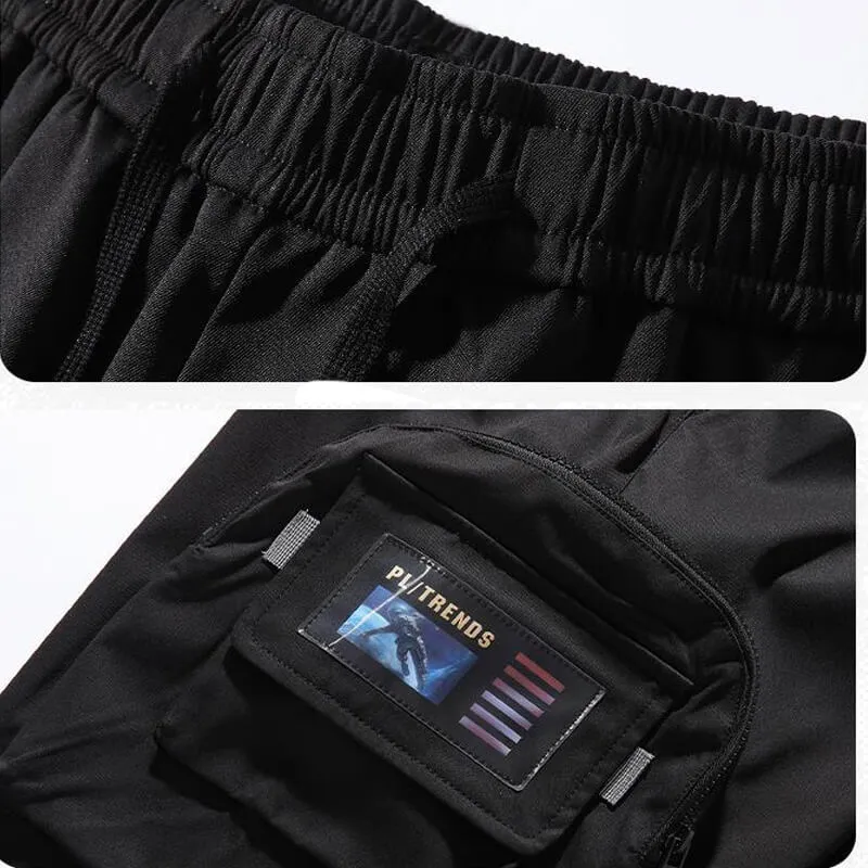 Black Cargo Pants 'The Great' Japanese black Techwear pants