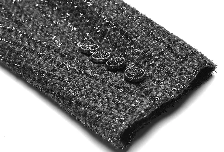 Black Single-breasted Long sleeve Overcoat