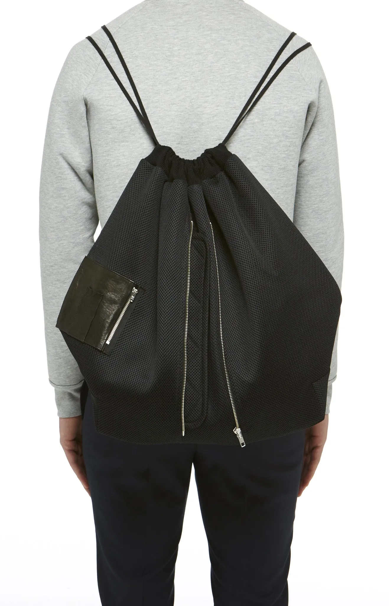 Black Technical Knit Backpack