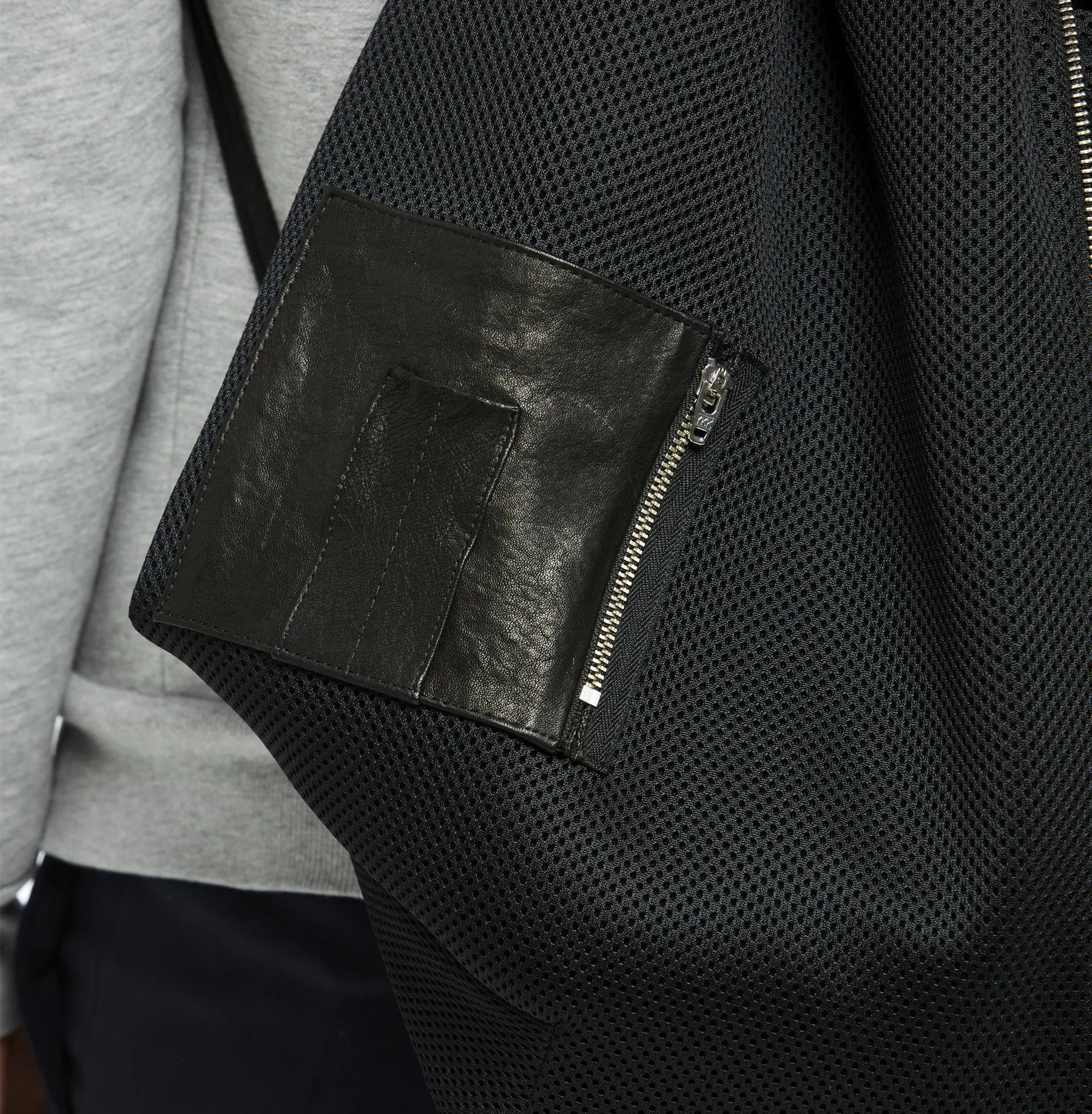 Black Technical Knit Backpack
