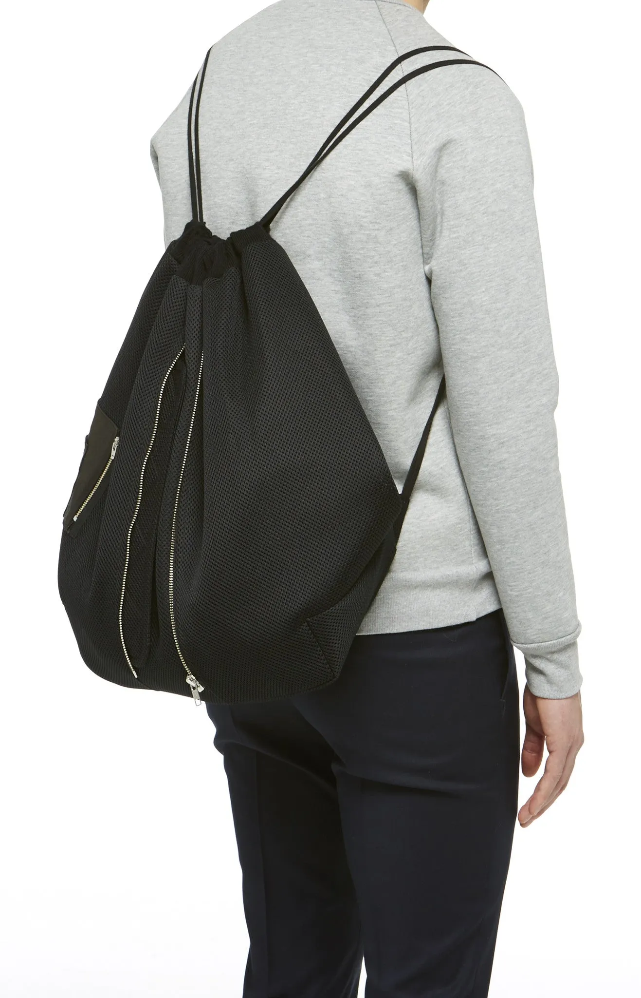 Black Technical Knit Backpack