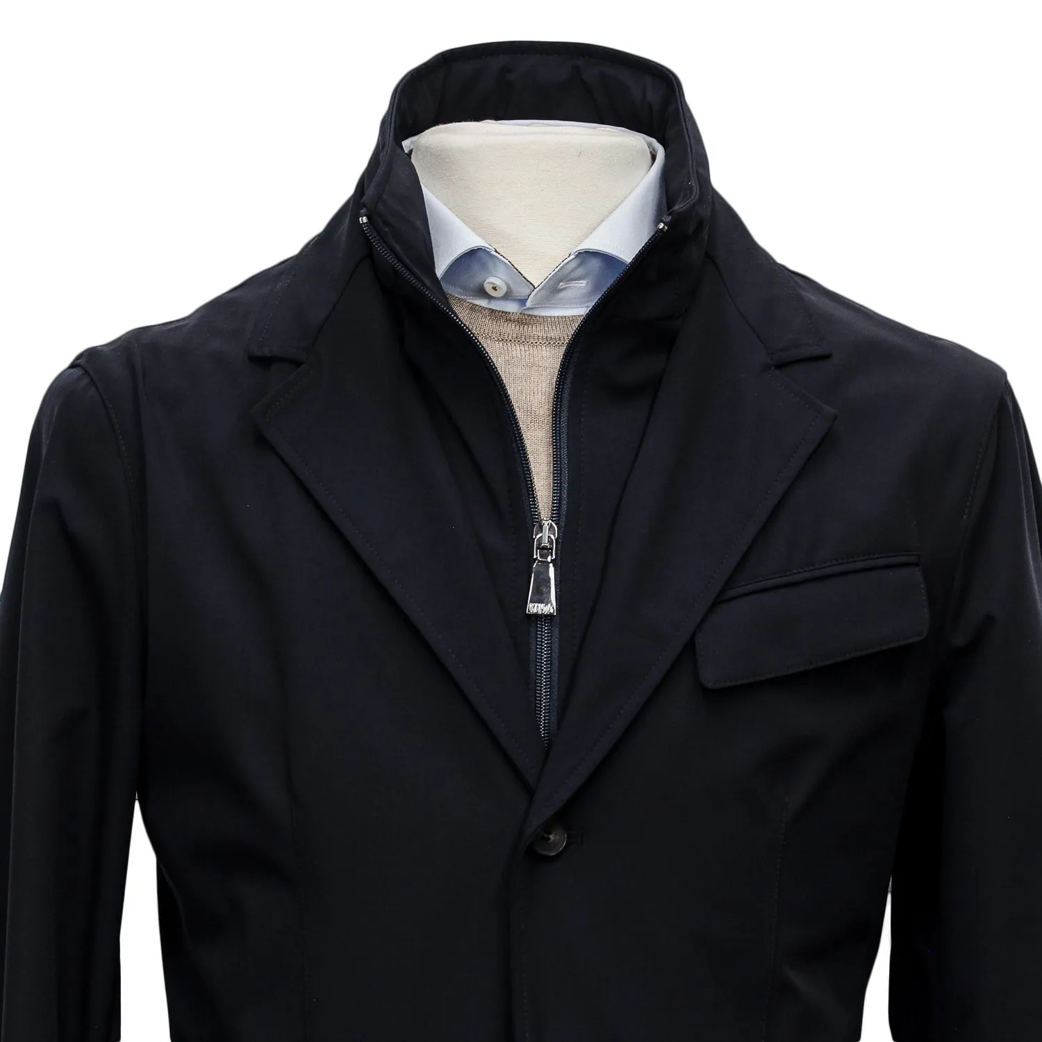 Black Technical Sport Jacket Rain Coat - MANTO