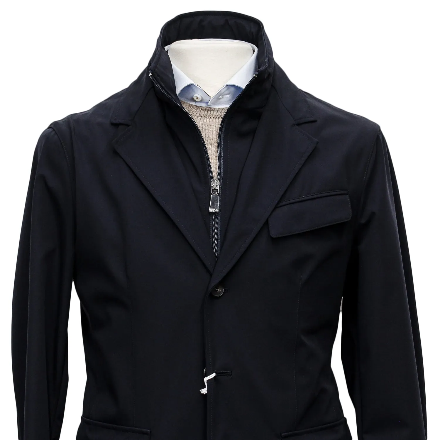 Black Technical Sport Jacket Rain Coat - MANTO