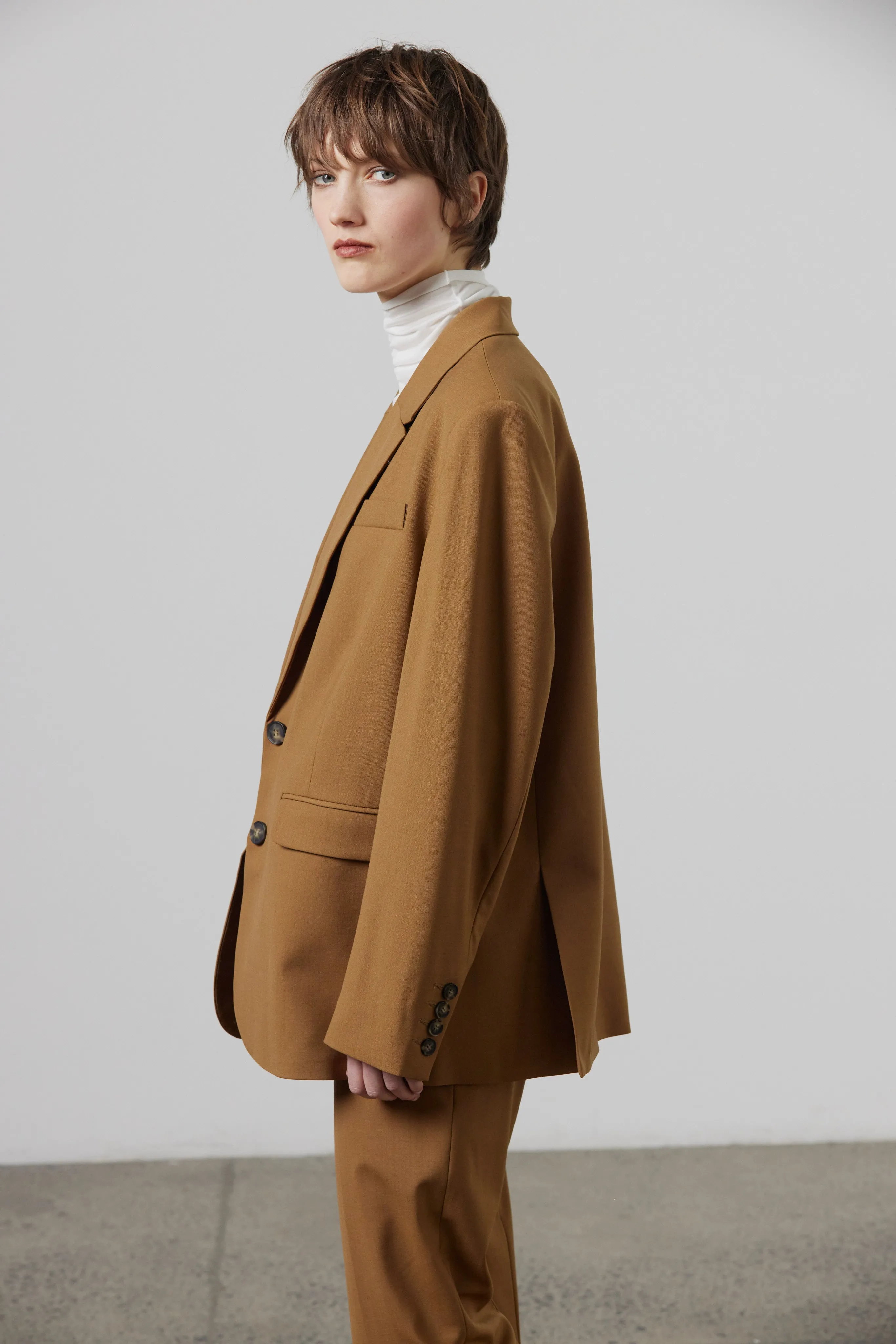Boston Boyfriend Jacket - Saddle