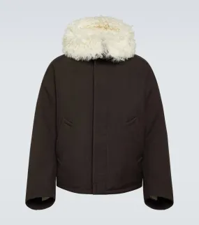 Bottega Veneta Shearling-trimmed wool parka