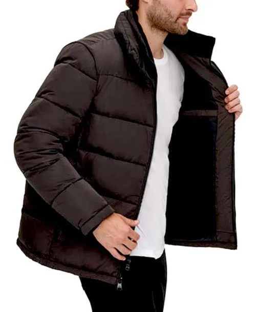 Calvin Klein Men's Full-Zip Puffer Coat Large Black