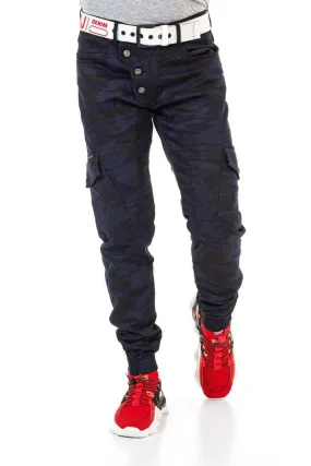 CD690 Camouflage Rubber Leg Men's Cargo Pants