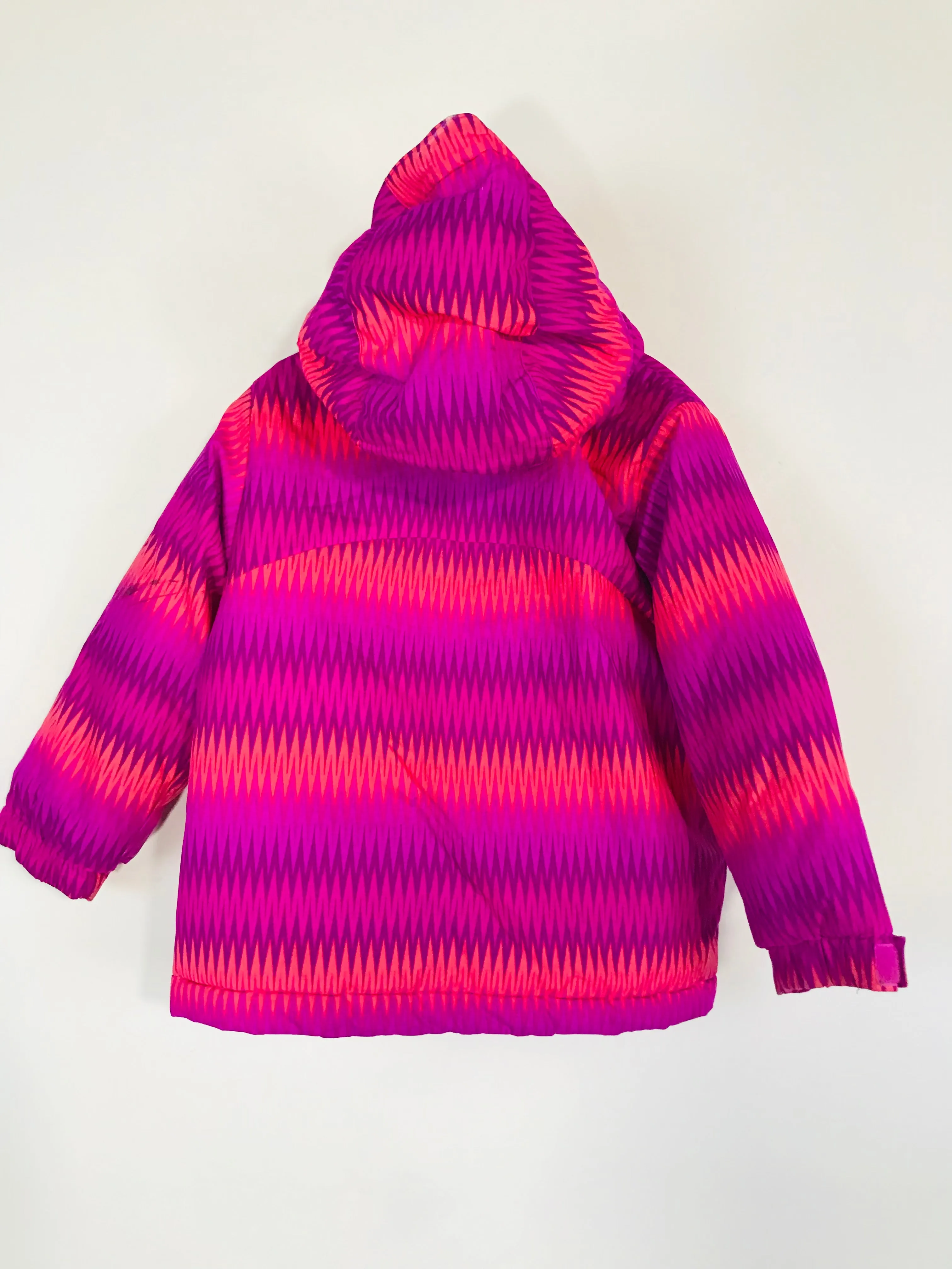 Columbia Kid's Striped Duffle Coat | 4T Toddler (4 yrs) | Pink