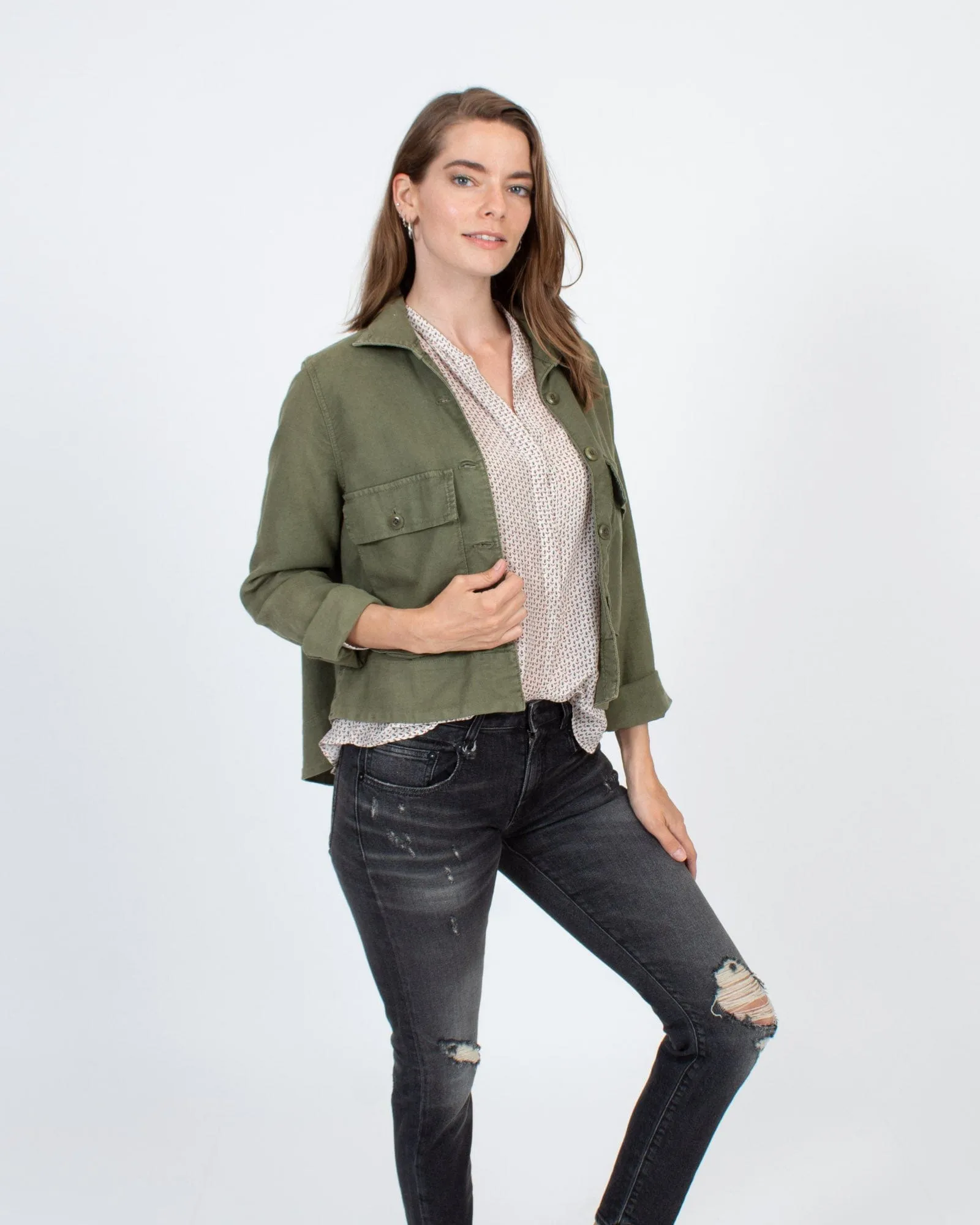 Cropped Cargo Jacket
