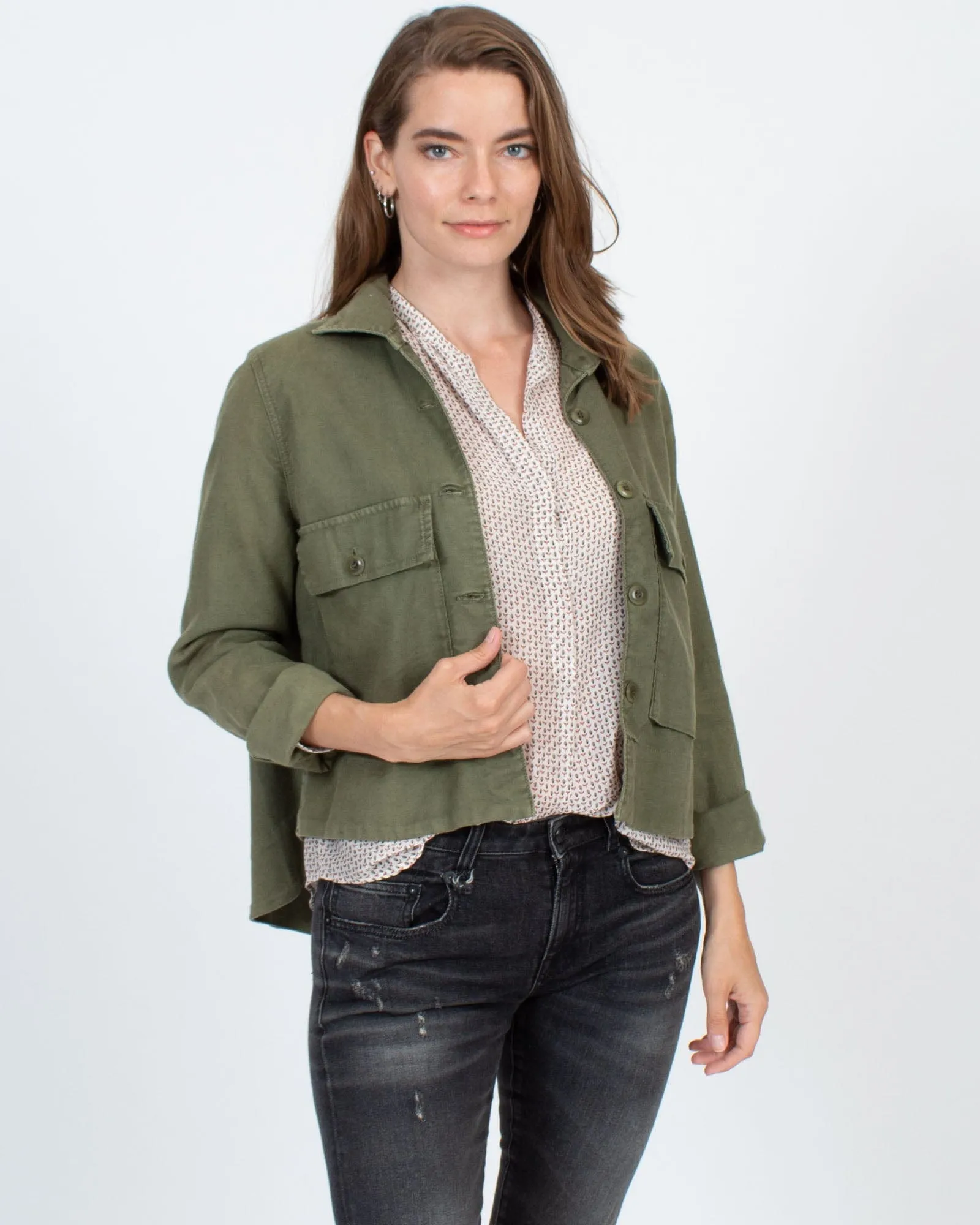 Cropped Cargo Jacket