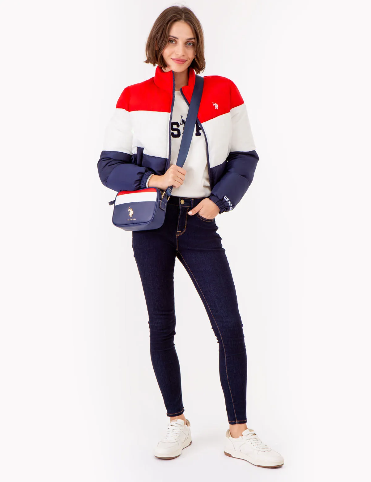 CROPPED COLORBLOCK PUFFER JACKET