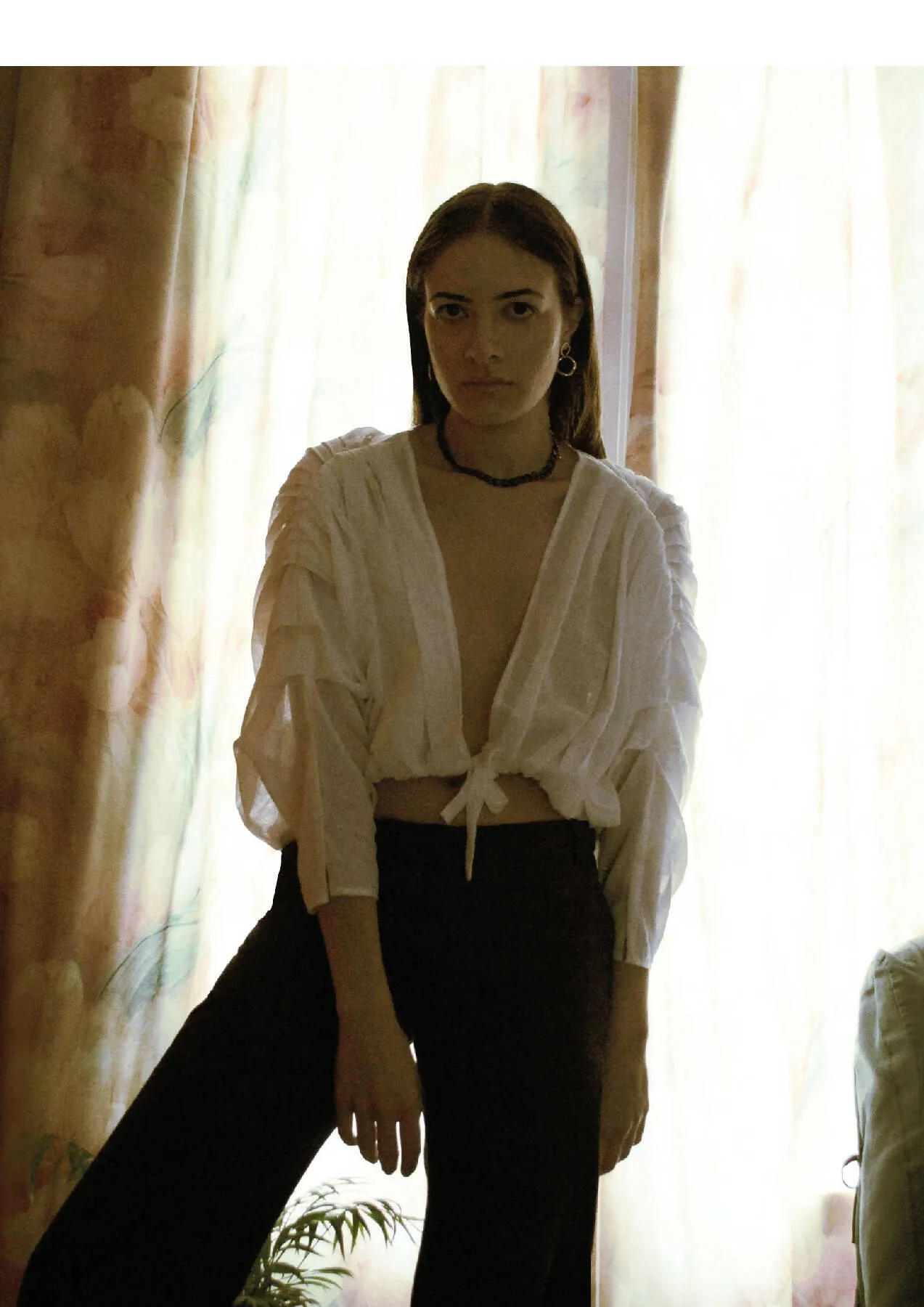 Cropped Jacket with Pleats