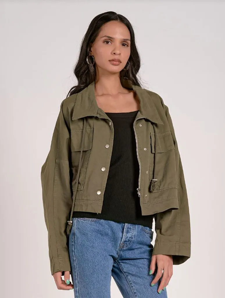 Cropped Trench Jacket
