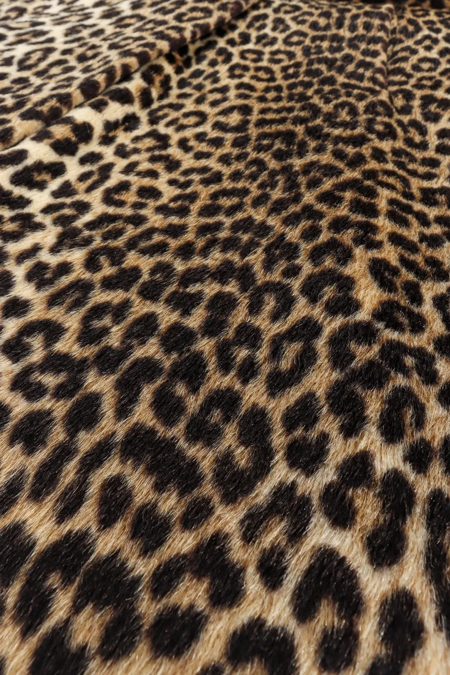 Double Breasted Leopard Faux Fur Coat