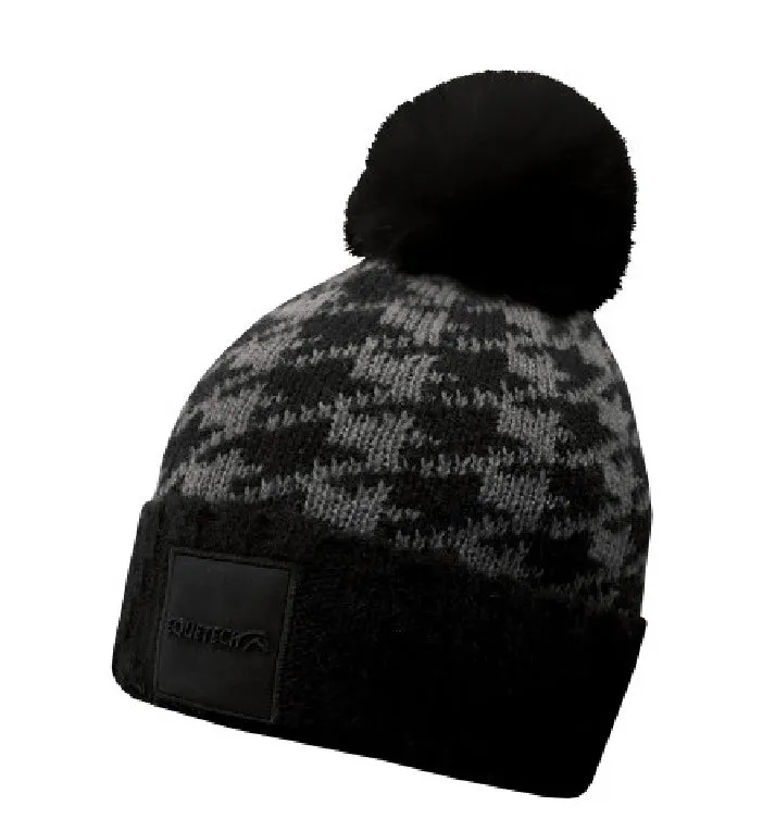 Equetech Houndstooth Waterproof Knit Hat  - Black