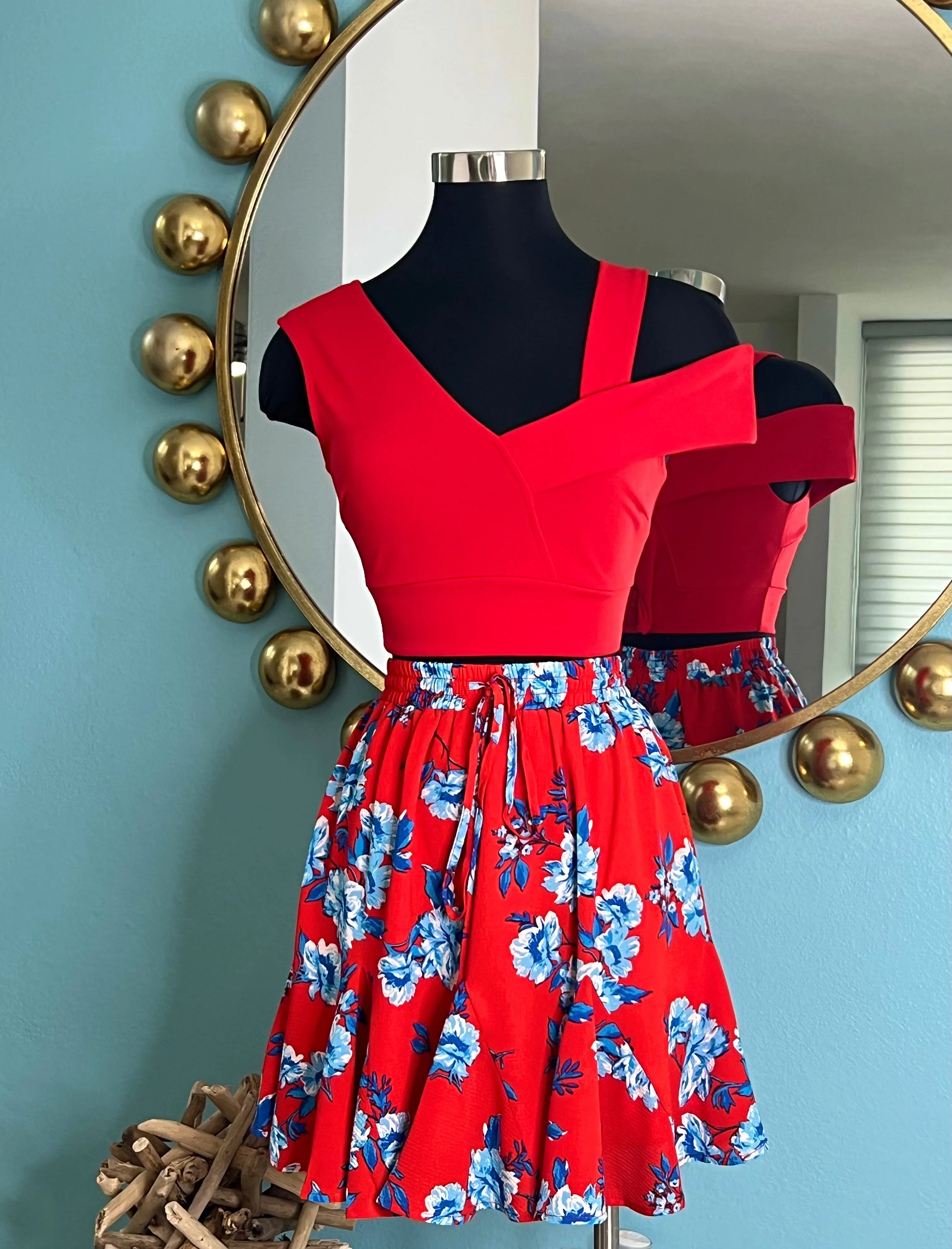 Floral Mini Skirt