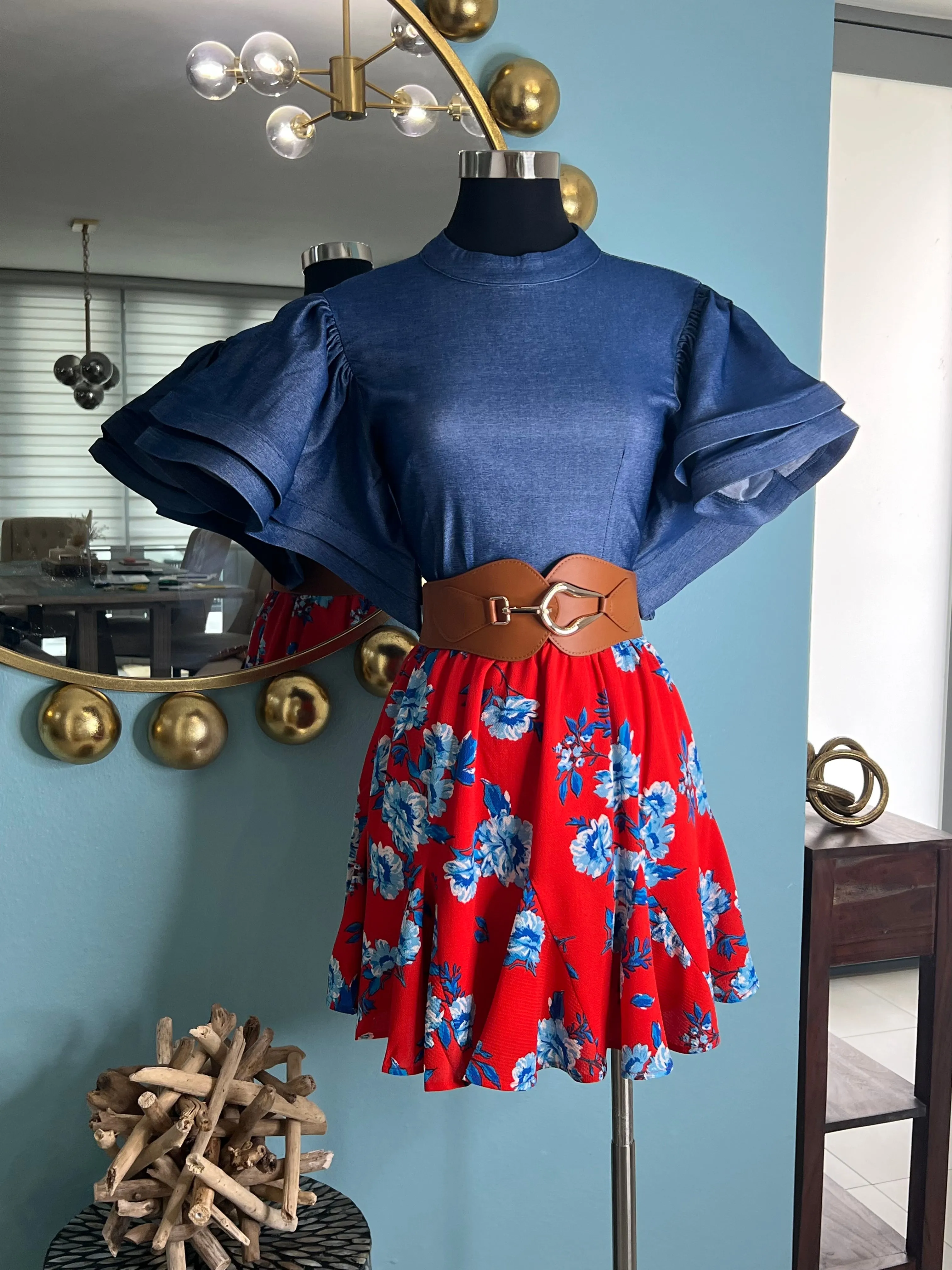 Floral Mini Skirt