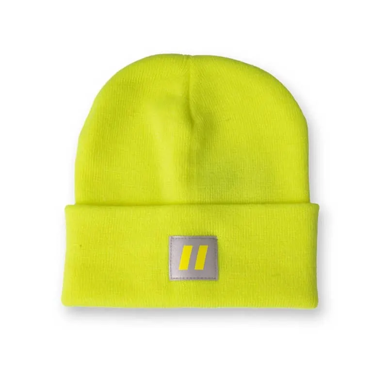 Forcefield Toque with Reflective Patch- Hi-vis yellow , Grey