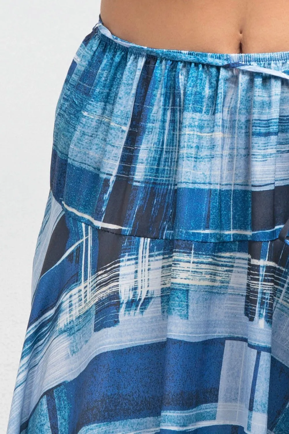 Handkerchief Hem Midi Skirt