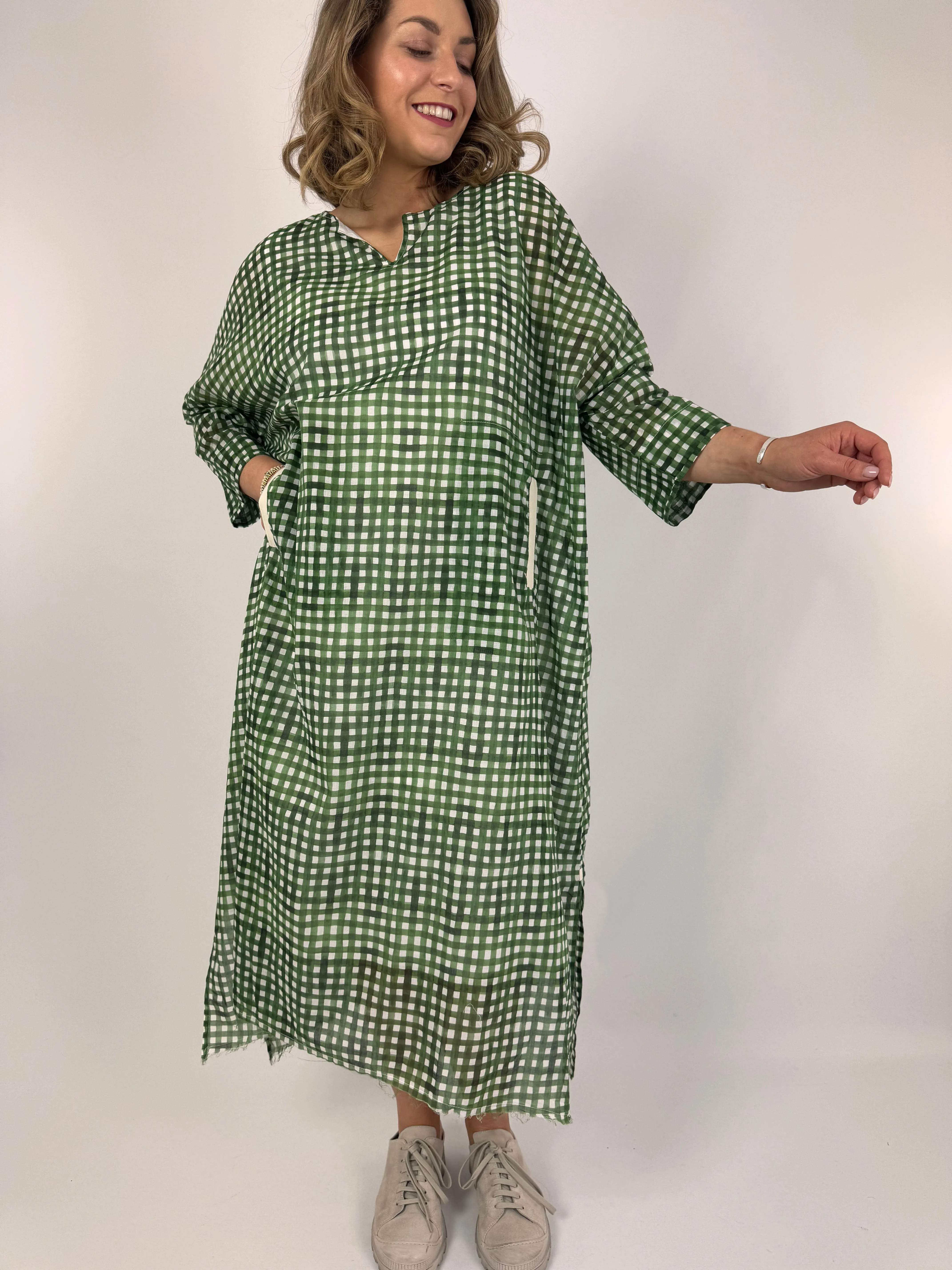 Hannoh Wessel Detta Dress Green Check