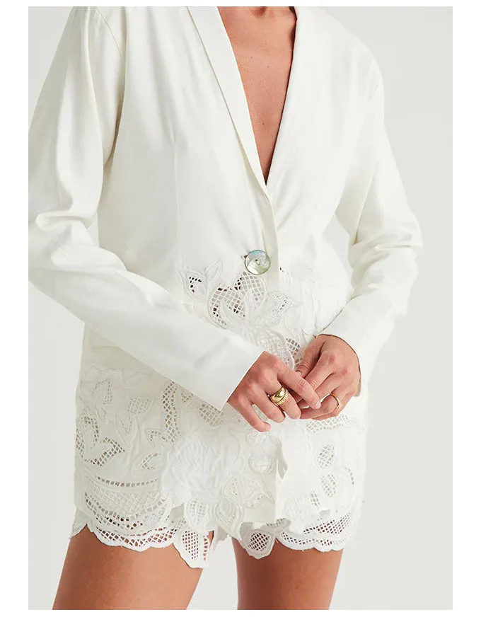 Helia Blazer Ivory