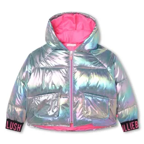 Hooded Metallic Puffer Jacket