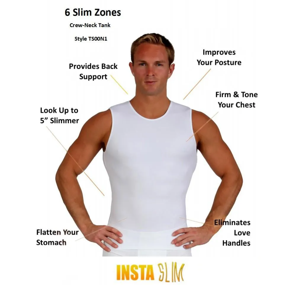 Insta Slim Compression Sleeveless Crew Neck Tank TS00N1 by InstantFigure - InstaSlim - InstantRecoveryMD