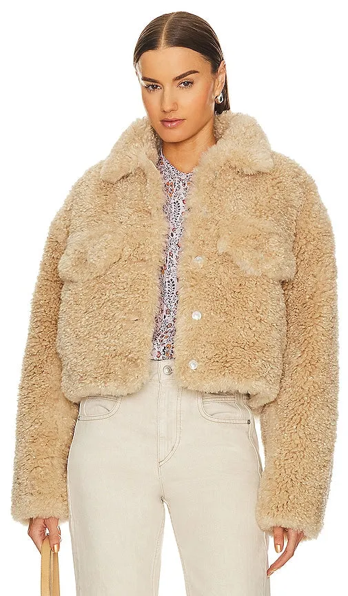Isabel Marant Etoile Fazia Cropped Jacket in Neutral
