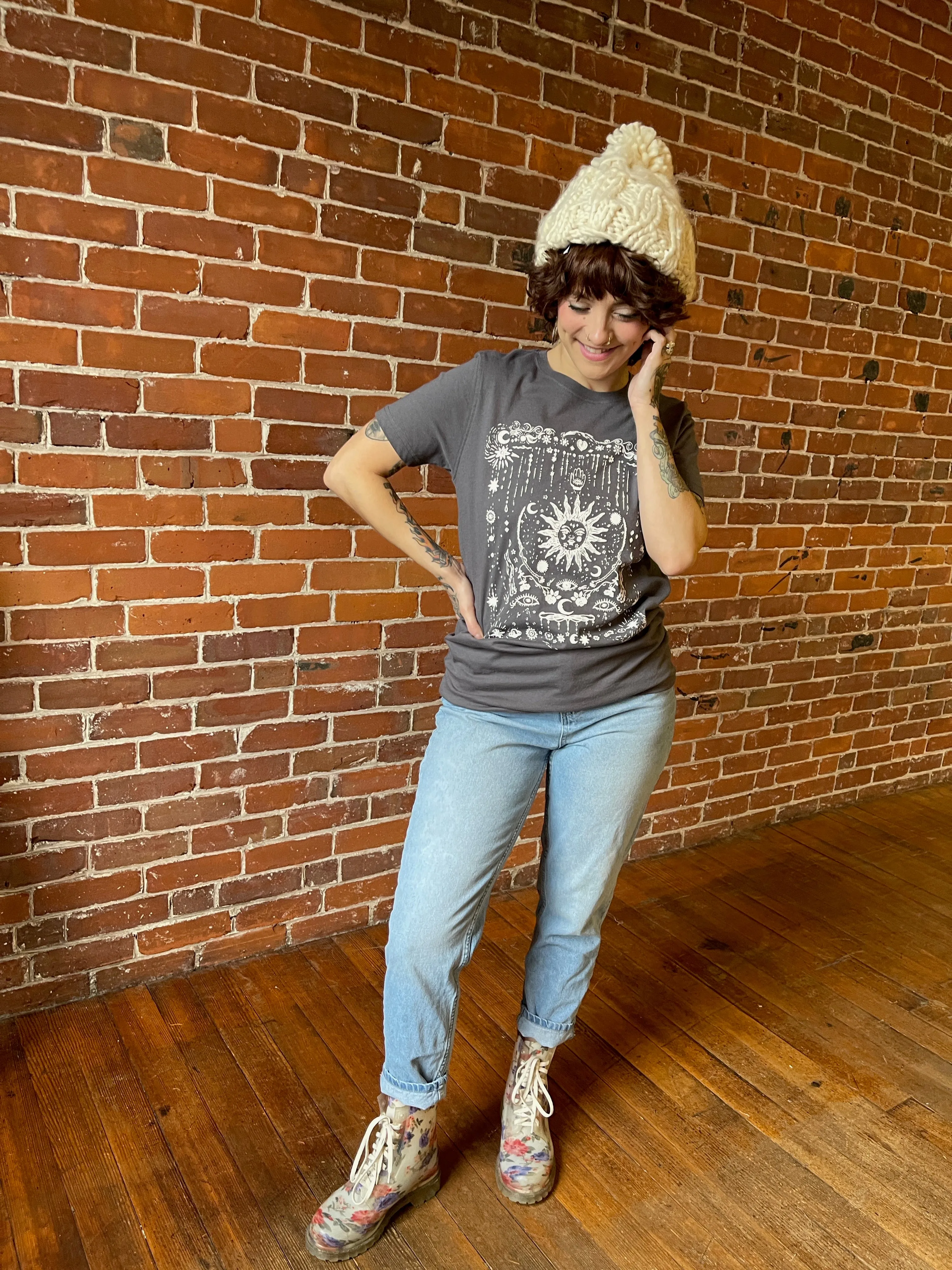 Ivory Pom Pom Beanie Hat
