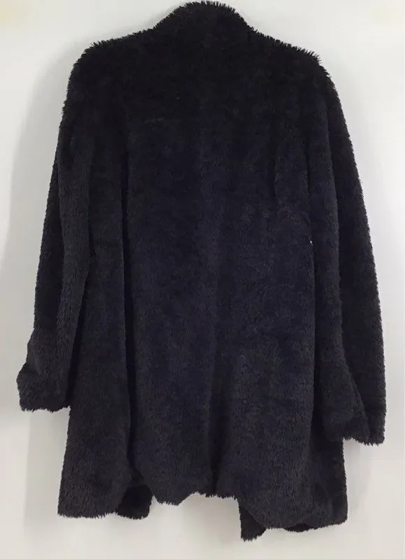 Kenneth Cole Women's Navy Blue Collared Single-Breasted Overcoat - Size XL