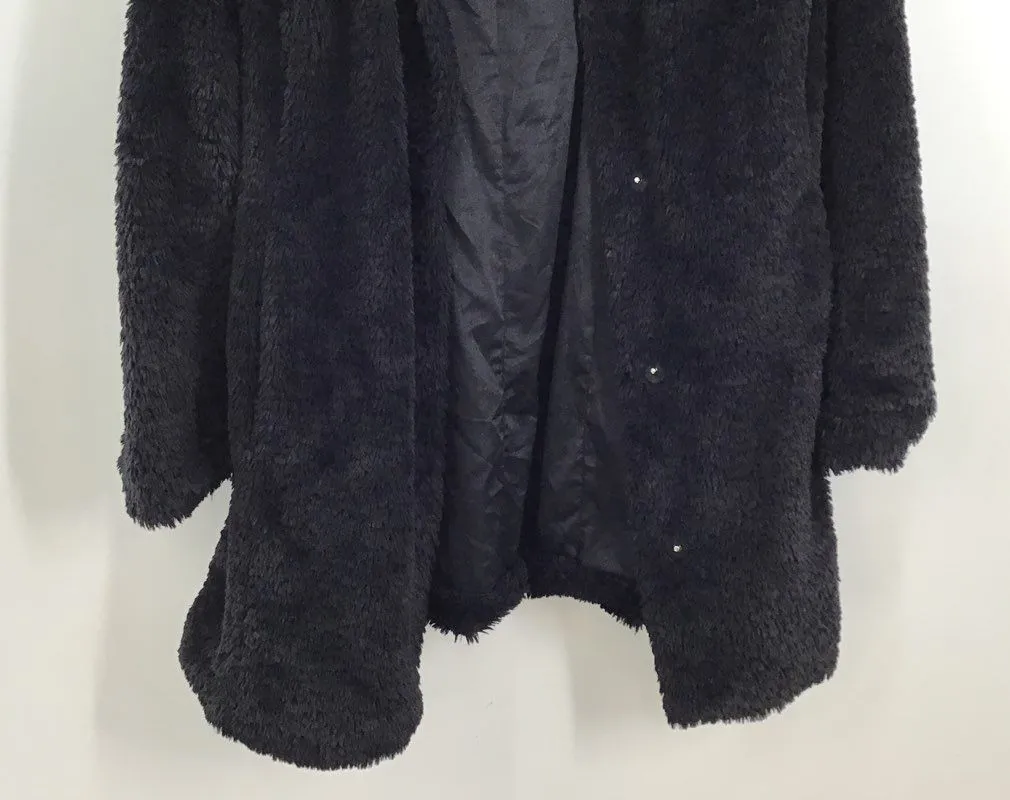 Kenneth Cole Women's Navy Blue Collared Single-Breasted Overcoat - Size XL