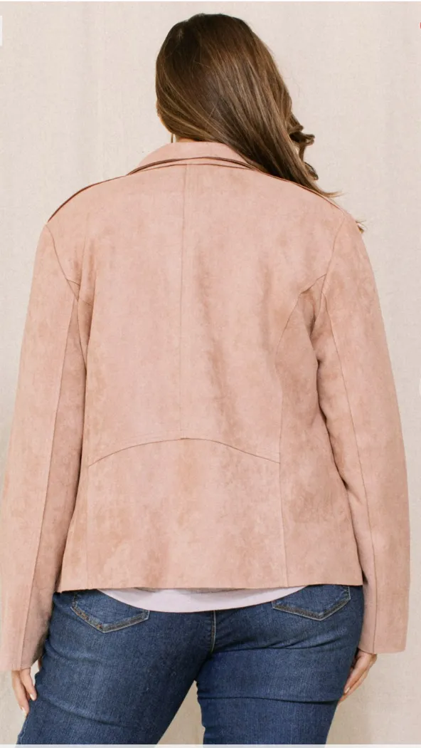 LA VIE EN ROSE Crop Moto Jacket